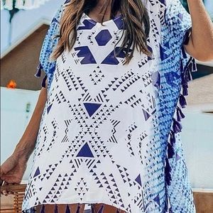 Cupshe Geometric Cover Up